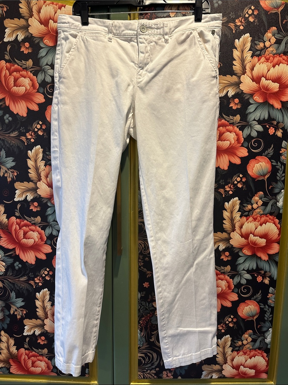 Pilcro and the Letterpress White Slim Straight Jeans